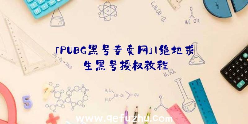 「PUBG黑号专卖网」|绝地求生黑号授权教程